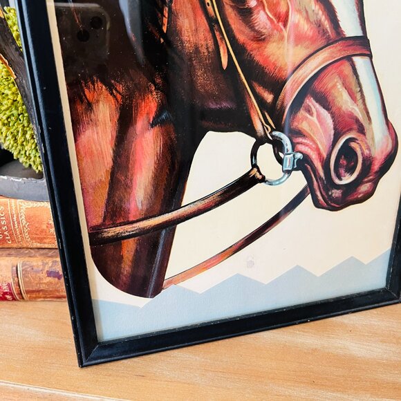 VTG Framed horse picture - Picture 6 of 10